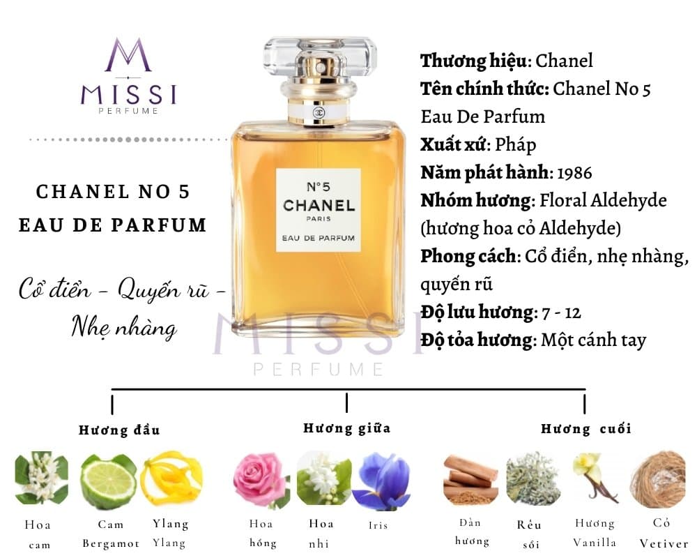Infographic Chanel No 5 Missi Perfume