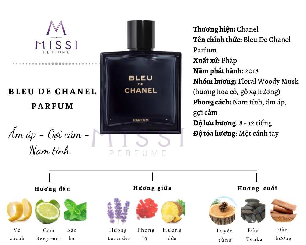 Infographic Chanel Bleu de Chanel Parfum