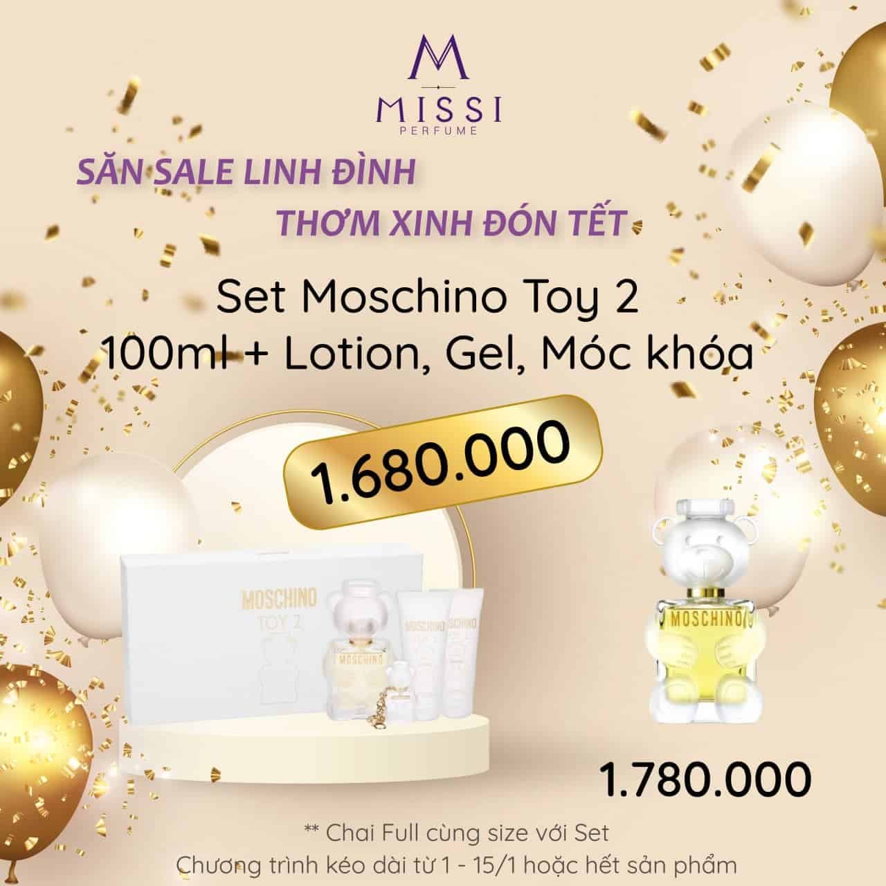 Set Moschino Toy 2 100ml Missi Perfume