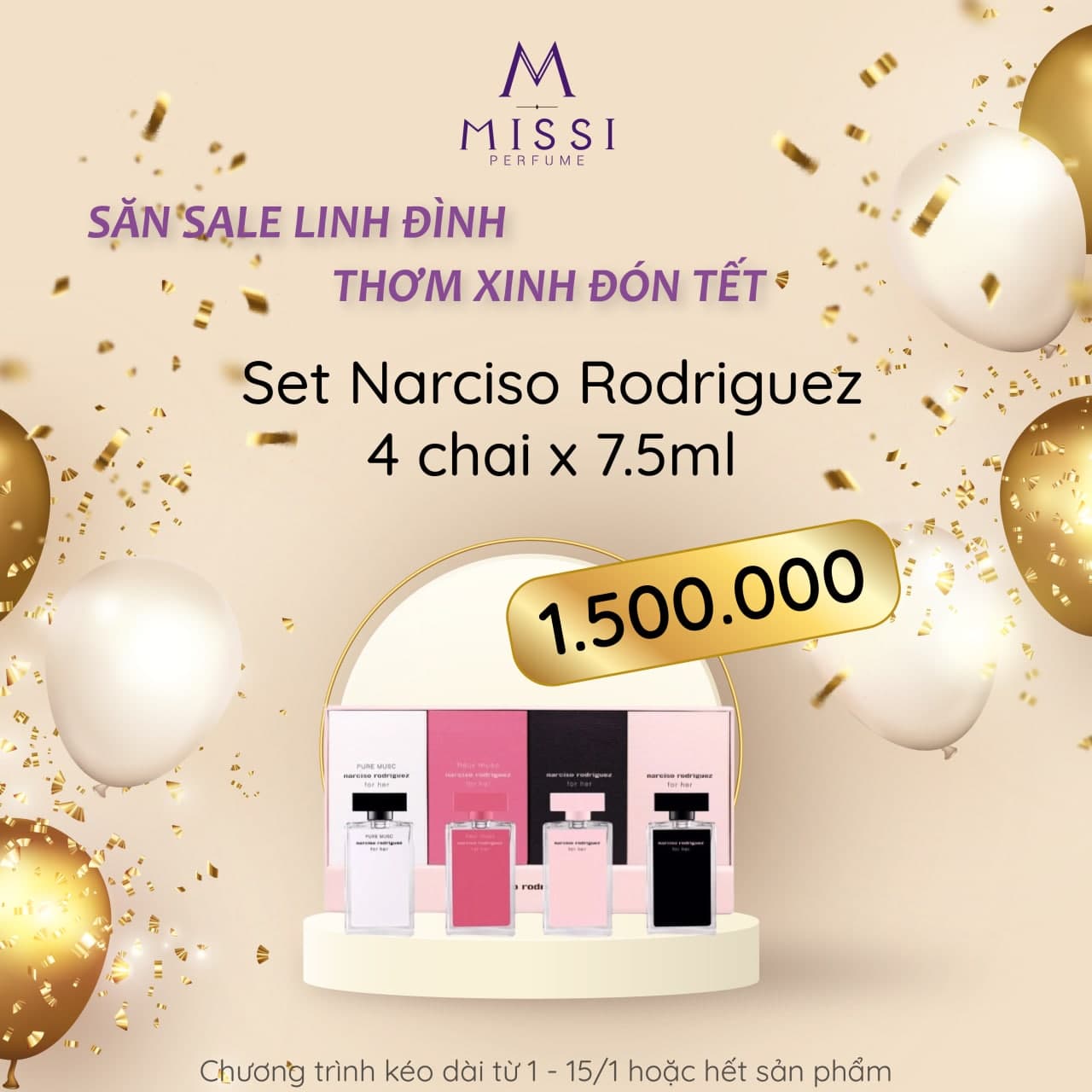 Set Narciso Rodriguez 7,5ml Missi Perfume