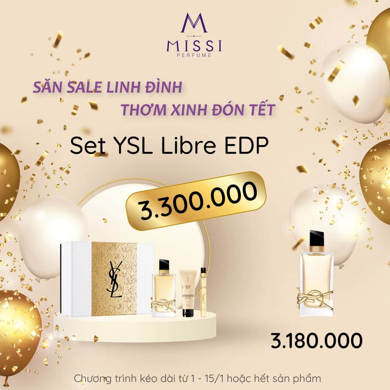 Set YSL Libre 90ml Missi Perfume